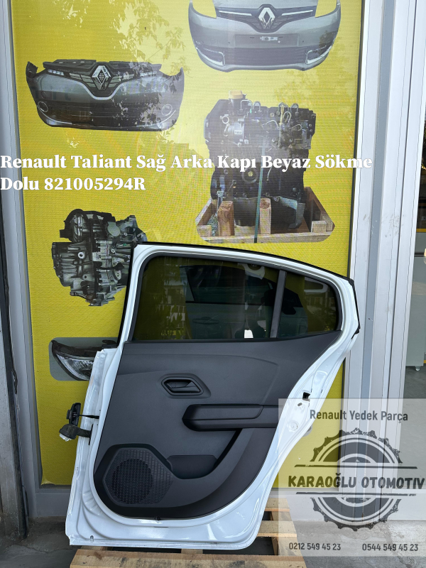 Renault Taliant Sağ Arka Kapı Beyaz Sökme Dolu 821005294R - Görsel 2