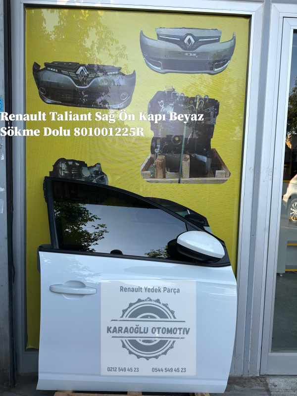 801001225R Renault Taliant Sağ Ön Kapı Beyaz Dolu 801001225R