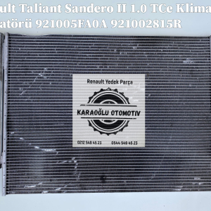 Renault Taliant Sandero II 1.0 TCe Klima Radyatörü 921005FA0A 921002815R