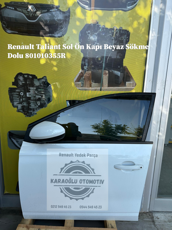 Renault Taliant Sol Ön Kapı Beyaz Sökme Dolu 801010355R