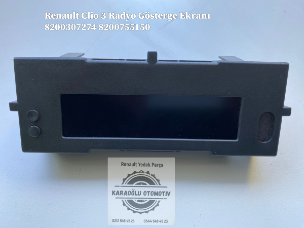 Renault Clio 3 Radyo Gösterge Ekranı 8200307274 8200755150