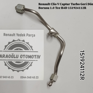 Renault Clio 5 Captur Turbo Geri Dönüş Borusu 1.0 Tce H4D 151924112R