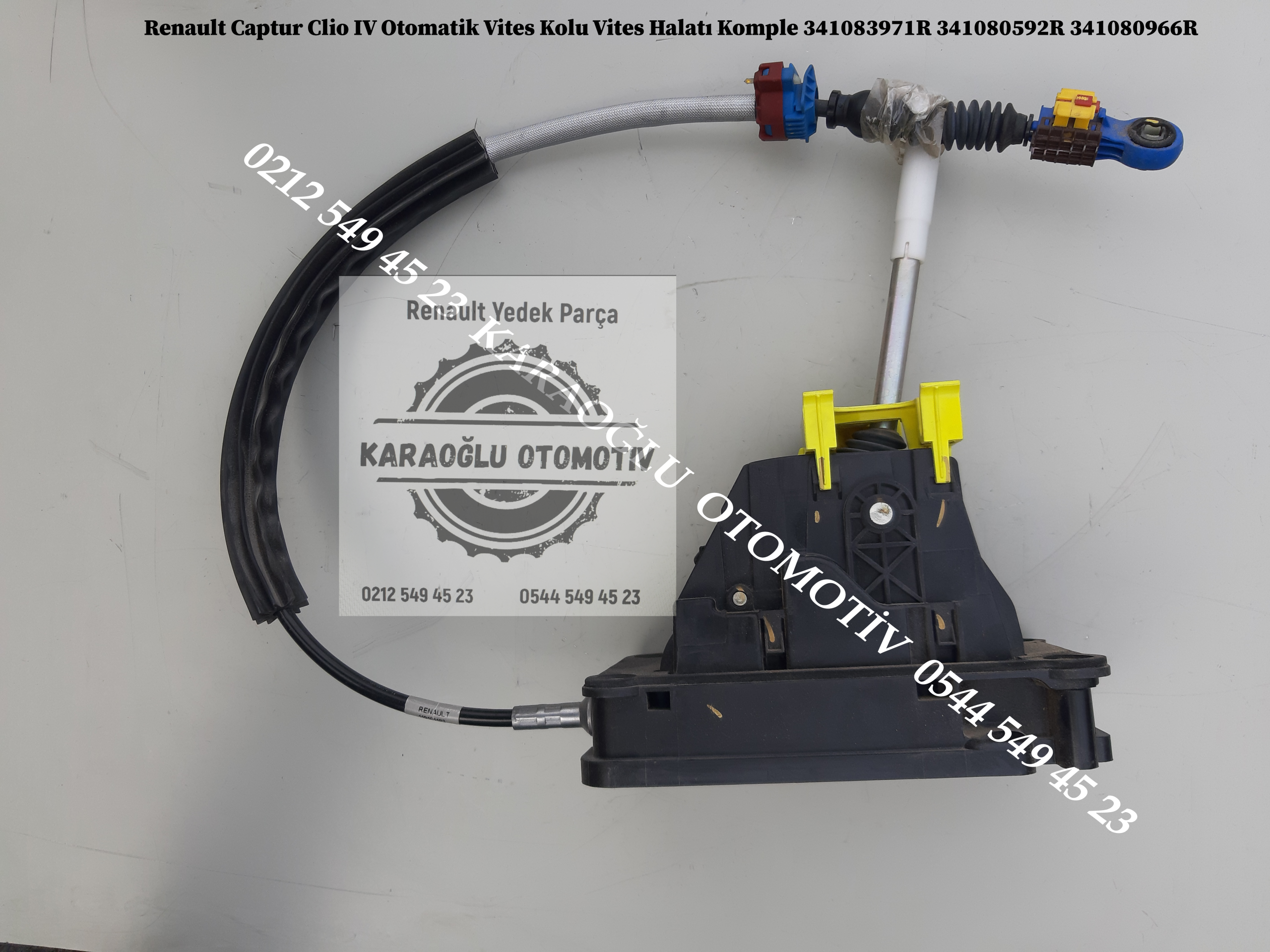 Renault Clio 4 Captur Otomatik Vites Kolu Vites Halatı Komple 341083971R 341080592R 341080966R - Görsel 2