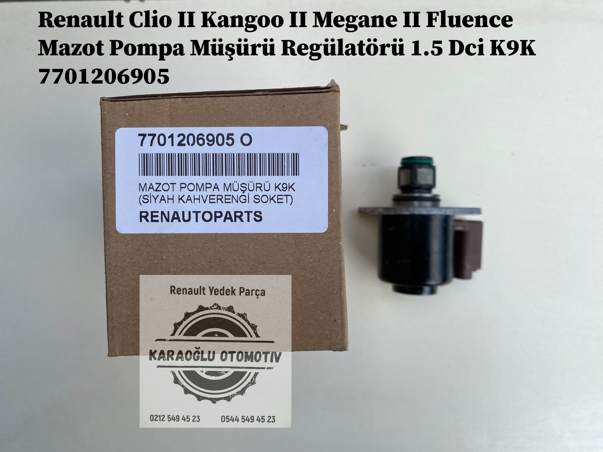 Renault Clio 2 Kangoo 2 Megane 2 Fluence Mazot Pompa Müşürü Regülatörü 1.5 Dci K9K 7701206905 - Görsel 2