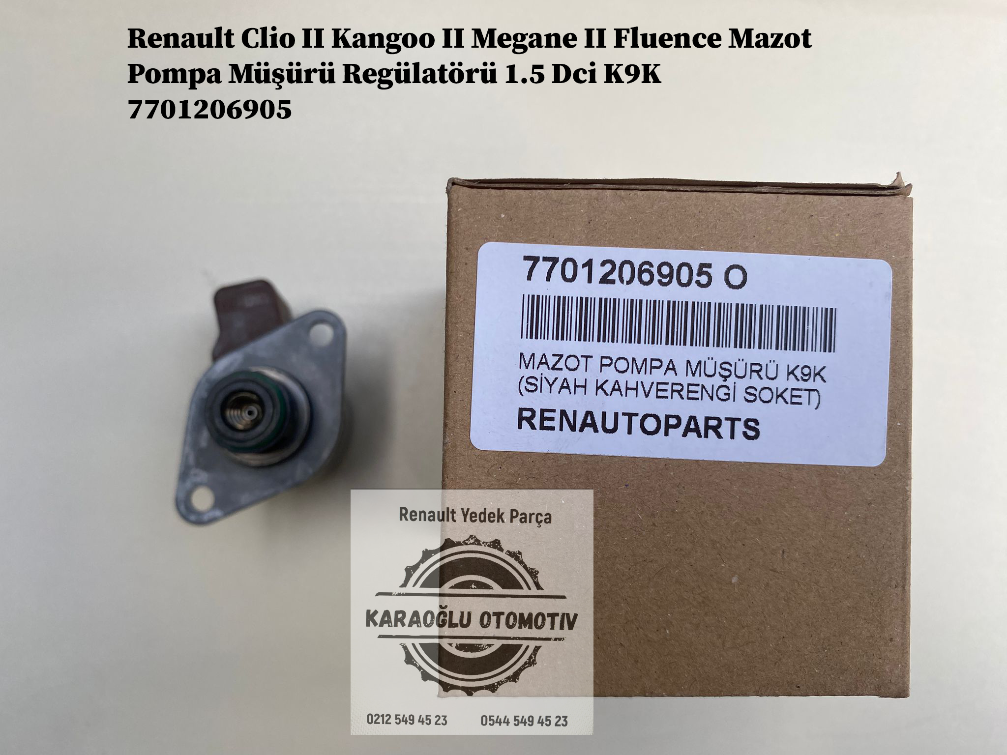 Renault Clio 2 Kangoo 2 Megane 2 Fluence Mazot Pompa Müşürü Regülatörü 1.5 Dci K9K 7701206905