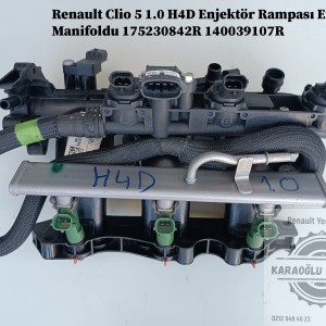 Renault Clio 5 1.0 H4D Enjektör Rampası Emme Manifoldu 175230842R 140039107R