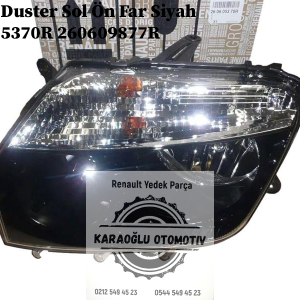 Dacia Duster Sol Ön Far Siyah 260605370R 260609877R