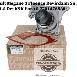 Renault Megane 3 Fluence Devirdaim Su Pompası 1.5 Dci K9K Euro 5 7701478830
