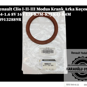 Renault Clio 1-2-3 Modus Krank Arka Keçesi 1.4-1.6 8V 16V E7J-K7M-K7J K4J-K4M 289132889R