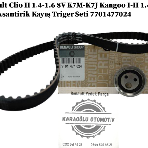 Renault Clio 2 1.4-1.6 8V K7M-K7J Kangoo 1-2 1.4 8V E7J Eksantirik Kayış Triger Seti 7701477024