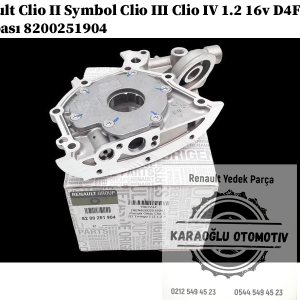Renault Clio 2 Symbol Clio 3 Clio 4 1.2 16v D4F Yağ Pompası 8200251904