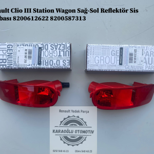 Renault Clio 3 Station Wagon Sağ-Sol Reflektör Sis Lambası 8200612622 8200587313
