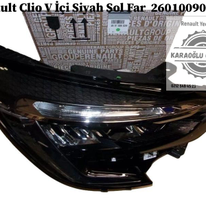 Renault Clio 5 İçi Siyah Sol Far 260606923R 260100902R 260606923R 260609987R