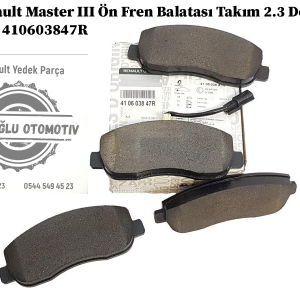 Renault Master 3 Ön Fren Balatası Takım 2.3 Dci M9T 410603847R