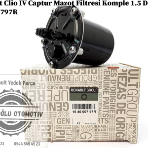 Renault Clio 4 Captur Mazot Filtresi Komple 1.5 Dci K9K 164000797R