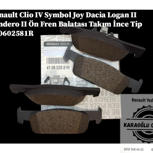 Renault Clio 4 Symbol Joy Dacia Logan 2 Sandero 2 Ön Fren Balatası Takım İnce Tip 410602581R