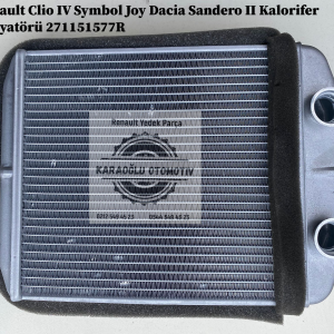 Renault Clio 4 Symbol Joy Dacia Sandero 2 Kalorifer Radyatörü 271151577R