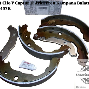 Renault Clio 5 Captur 2 Arka Fren Kampana Balatası Takım 440603457R