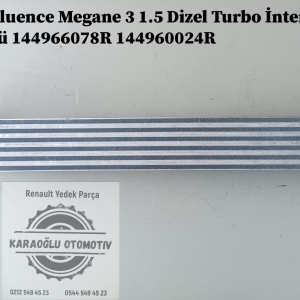 Renault Fluence Megane 3 1.5 Dizel Turbo İntercooler Radyatörü 144966078R 144960024R