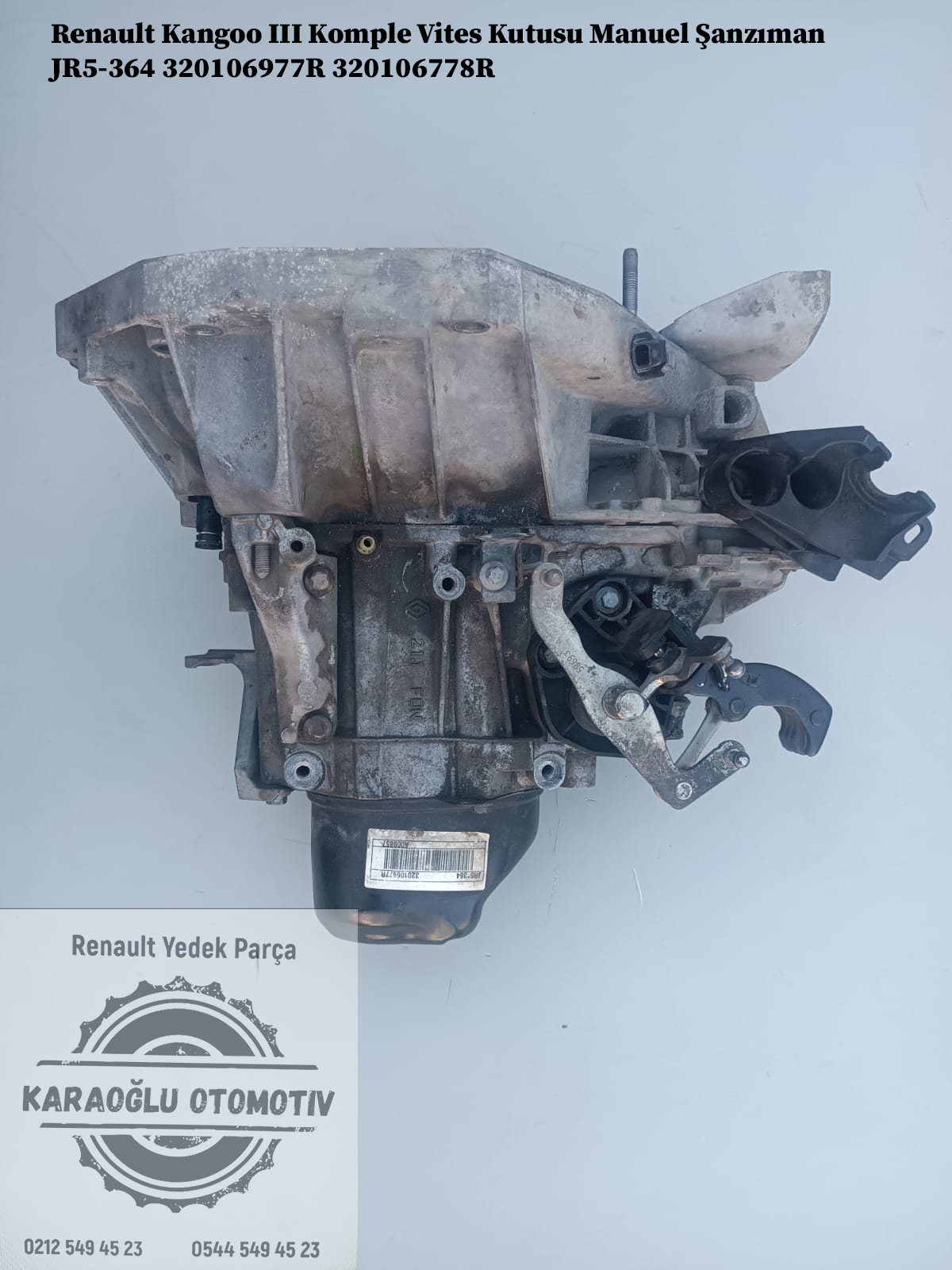 Renault Kangoo 3 1.5 Dci Komple Vites Kutusu Manuel Şanzıman JR5-364 320106977R 320106778R - Görsel 2