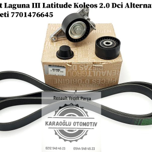 Renault Laguna 3 Latitude Koleos 2.0 Dci Alternatör Kayış Seti 7701476645