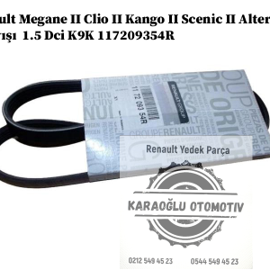 Renault Megane 2 Clio 2 Kango 2 Scenic 2 Alternatör V Kayışı  1.5 Dci K9K 117209354R