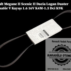 Renault Megane 2 Scenic 2 Dacia Logan Duster Alternatör V Kayışı 1.6 16V K4M-1.5 Dci K9K 117205191R