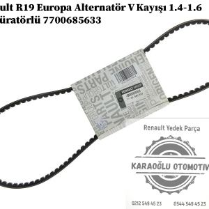 Renault R19 Europa Alternatör V Kayışı 1.4-1.6 Karbüratörlü 7700685633