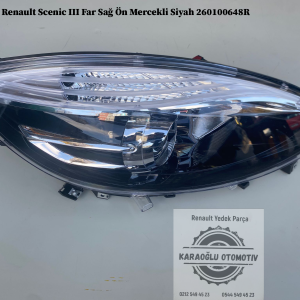 Renault Scenic 3 Far Sağ Ön Mercekli Siyah 260100648R