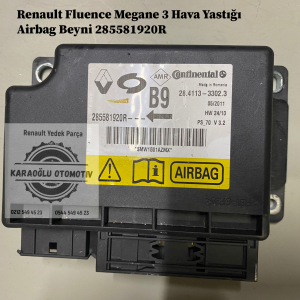 Renault Fluence Megane 3 Hava Yastığı Airbag Beyni 285581920R