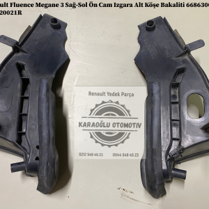 Renault Fluence Megane 3 Sağ-Sol Ön Cam Izgara Alt Köşe Bakaliti 668630020R 668620021R