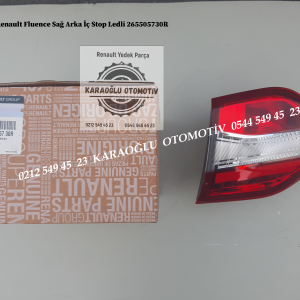 Renault Fluence Sağ Arka İç Stop Ledli 265505730R