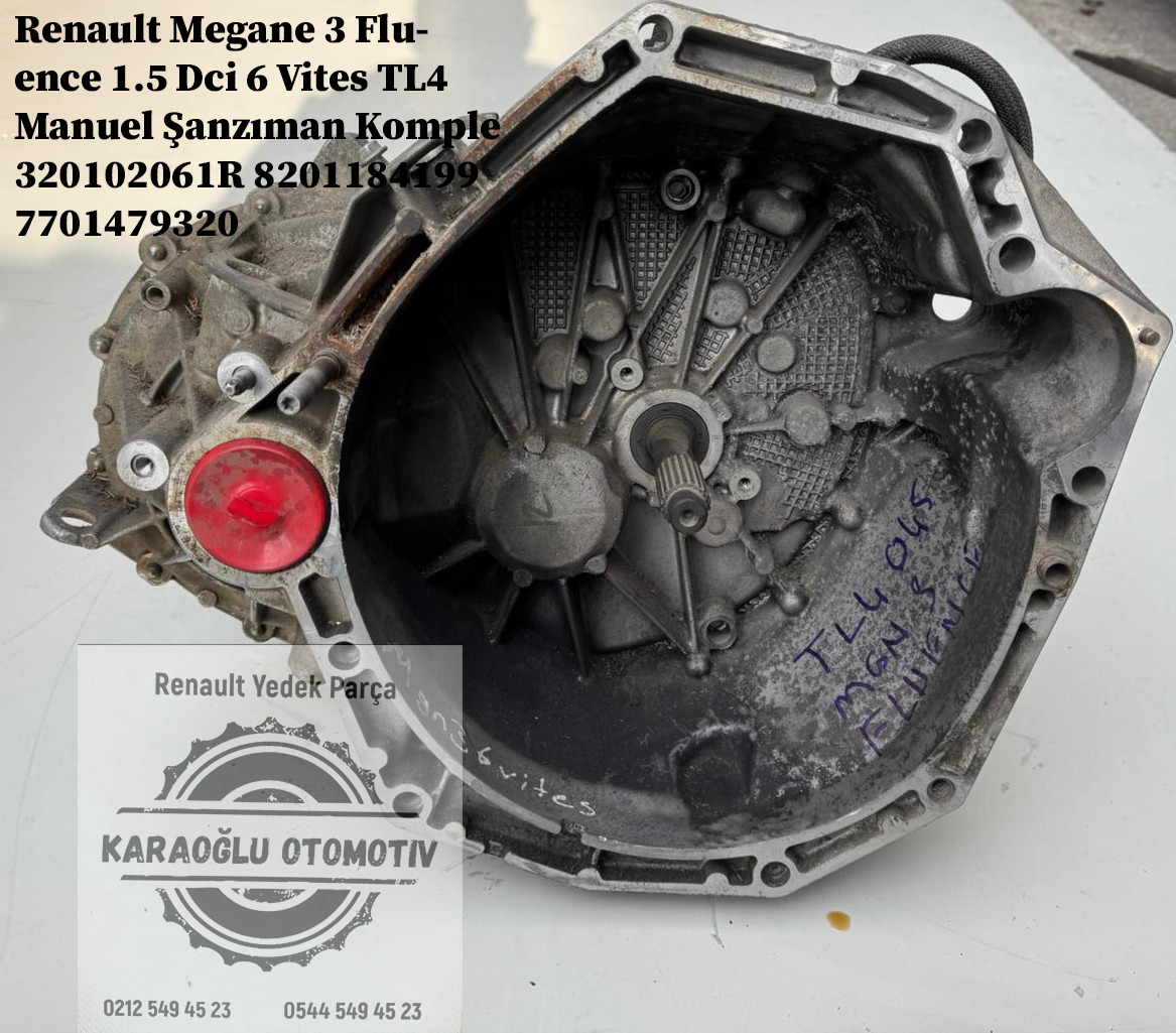 Renault Megane 3 Fluence 1.5 Dci 6 Vites TL4 Manuel Şanzıman Komple 320102061R 8201184199 7701479320 - Görsel 2