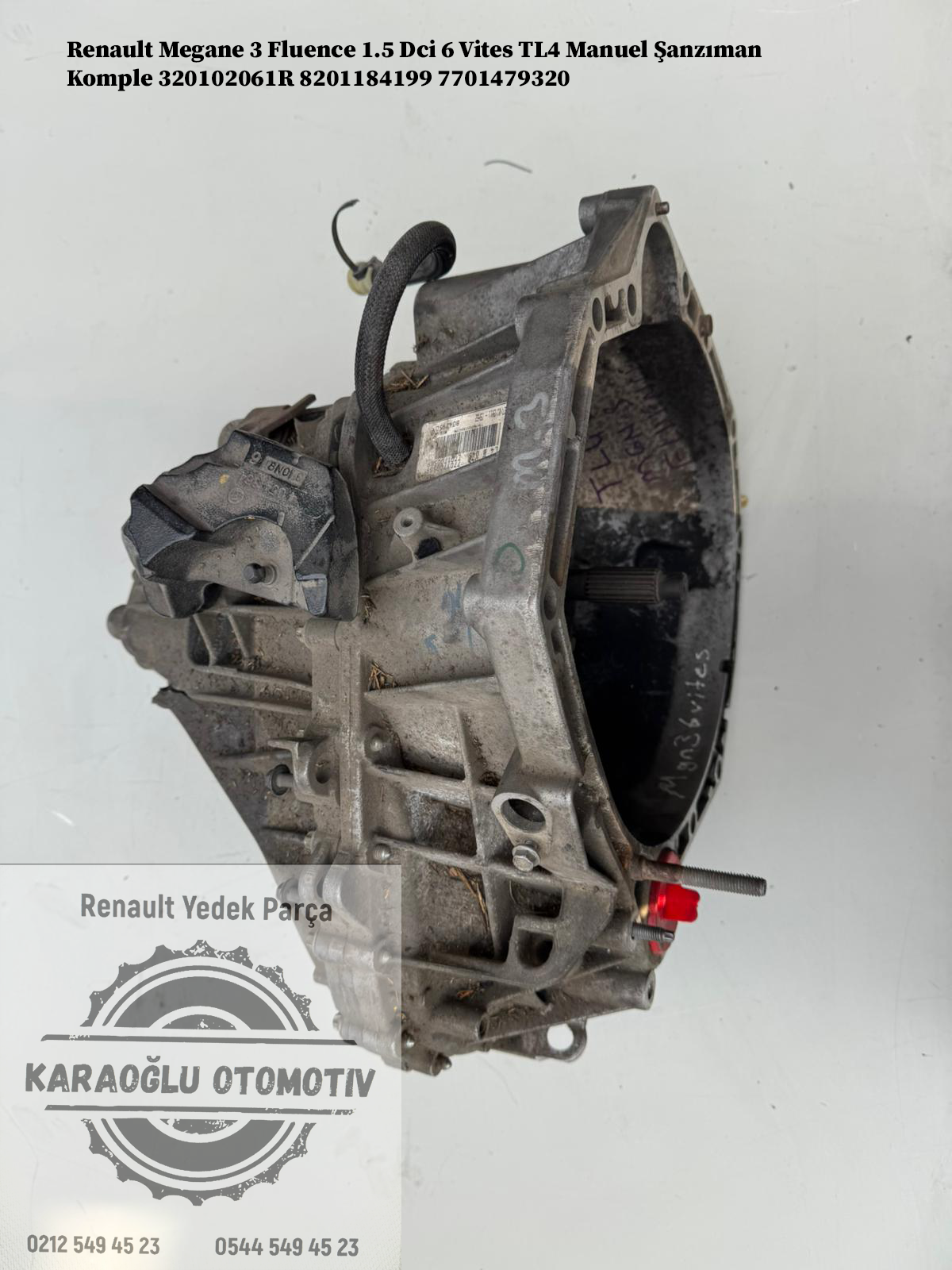 Renault Megane 3 Fluence 1.5 Dci 6 Vites TL4 Manuel Şanzıman Komple 320102061R 8201184199 7701479320