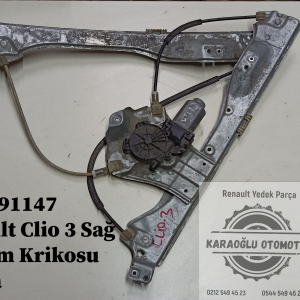 Renault Clio 3 Sağ Ön Cam Krikosu Çıkma 8200291147