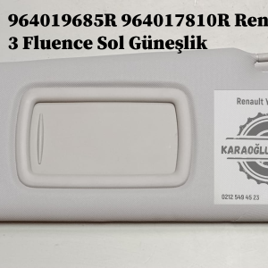 Renault Megane 3 Fluence Sol Güneşlik 964019685R 964017810R