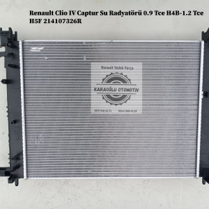 Renault Clio IV Captur Su Radyatörü 0.9 Tce H4B-1.2 Tce H5F 214107326R