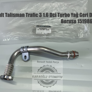 151986192R Talisman Trafic III 1.6 Dci Turbo Yağ Geri Dönüş Borusu