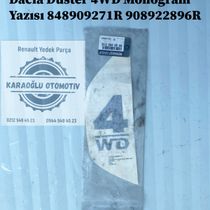 Dacia Duster 4WD Monogram Yazısı 848909271R 908922896R