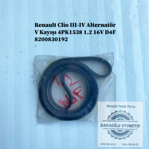 Renault Clio III-IV Alternatör V Kayışı 4PK1538 1.2 16V D4F 8200830192